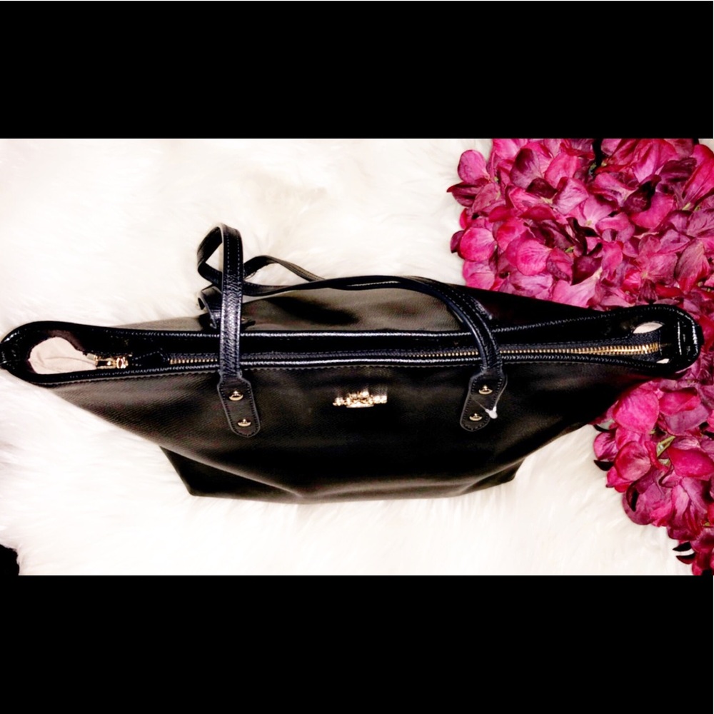 COACH Black Leather Tote Bag - Picture 2 of 7